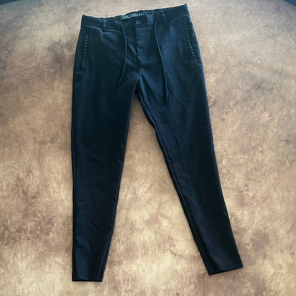 Ron Tomson Capsule Black Ankle Pants